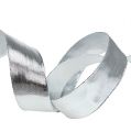 Geschenkband Silber mit Drahtkante 40mm 25m | Floristik24.at