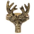 Serviettenring aus Metall in Gold mit Hirschkopf 6 cm 4er Set | Floristik24.at
