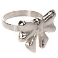 Floristik24 Serviettenringe Schleifen-Design Silber Metall 5 cm 4 Stück