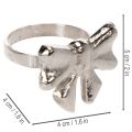 Serviettenringe Schleifen-Design Silber Metall 5 cm 4 Stück | Floristik24.at