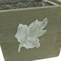 Floristik24 Pflanzkasten Holz Shabby Chic Holzkiste Grau 11×14,5×14cm