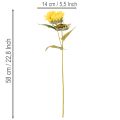 Sonnenblume künstlich 58cm mit Blättern und Blüten gelb-grün 3 Stiele | Floristik24.at