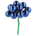 Floristik24 Mini Weihnachtskugeln am Draht Blau 20mm 140 Stück Glas