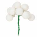 Spiegelbeeren Mini-Glaskugeln am Draht, weiß, 25 mm, 140 Stück für Floristik | Floristik24.at