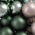 Spiegelbeeren Weihnachten Grün Perlmuttgrau Ø20mm 140 St | Floristik24.at