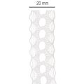 Zierband Baumwolle Spitze 25 mm Weiß 10 m Rolle Geschenk- und Dekoband | Floristik24.at