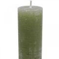 Durchgefärbte Kerzen Olivgrün Stabkerzen 34×240mm 4 St | Floristik24.at