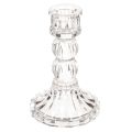 Floristik24 Kerzenhalter aus transparentem Glas, 12 cm, 2er-Set, klassische Tischdekoration