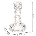 Kerzenhalter aus transparentem Glas, 12 cm, 2er-Set, klassische Tischdekoration | Floristik24.at