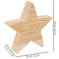Holzstern-Kerzenhalter aus Naturholz mit Metallhalterung 16 cm | Floristik24.at
