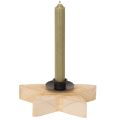 Holzstern-Kerzenhalter aus