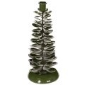 Floristik24 Kerzenständer Tannenbaum Grün Metall 28 cm Innenbereich