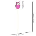 Pflanzenstecker Holz-Eule 31cm 12 Stück, farbig sortiert | Floristik24.at
