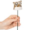 Keramik Eulenstecker 26cm Braun 2er Set für Pflanzen | Floristik24.at