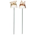 Keramik Eulenstecker 26cm Braun 2er Set für Pflanzen | Floristik24.at