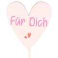 Herzstecker aus Holz Für Dich