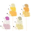 Floristik24 Deko-Stecker Igel-Familie aus Holz, Herbstdeko, 34 cm, 12 Stück