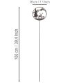 Dekostecker Metall Hirsch und Kiefer Schwarz-Rost 100 cm | Floristik24.at