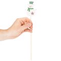 Holzstecker Schneemann 31cm, Mehrfarbig, 12 Stück für Weihnachtsdekoration | Floristik24.at