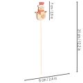 Holzstecker Schneemann 31cm, Mehrfarbig, 12 Stück für Weihnachtsdekoration | Floristik24.at