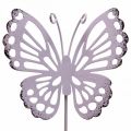 Floristik24 Gartenstecker Schmetterling Metall Dreifarbig L25cm 6St