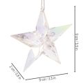 Dekoanhänger Stern Acryl irisierend klar 9cm 6er-Set | Floristik24.at