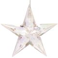Dekoanhänger Stern Acryl irisierend klar 9cm 6er-Set | Floristik24.at