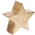 Floristik24 Deko-Sterne aus Holz Gold Ø10cm 3er-Set für Innen