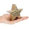 Deko-Sterne aus Holz Gold Ø10cm 3er-Set für Innen | Floristik24.at
