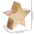 Deko-Sterne aus Holz Gold Ø10cm 3er-Set für Innen | Floristik24.at