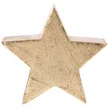 Deko-Sterne aus Holz Gold Ø10cm 3er-Set für Innen | Floristik24.at