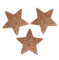 Floristik24 Sterne Kupfer 6,5cm mit Glimmer 36St