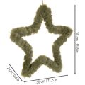 Stern aus Kunstfell Grün 30 cm zum Hängen, 3er-Set | Floristik24.at