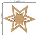 Streudeko Holzsterne Ø 3 cm in Natur, Hellblau und Grün, 72 Stück | Floristik24.at