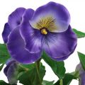 Floristik24 Künstliche Stiefmütterchen Violett Kunstblume Wiesenblume 30cm