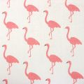 Floristik24 Dekostoff Flamingo Weiß-Pink 30cm x 3m