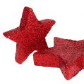 Floristik24 Streudeko Sterne Rot, Glimmer 4-5cm 40St