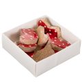 Socken aus Holz, rot mit