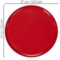 Deko-Tablett Metall 27 cm Rot | Floristik24.at