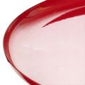 Deko-Tablett Metall 27 cm Rot