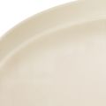 Dekotablett rund Metall Creme 30 cm auf Fuß für Tischdekoration | Floristik24.at