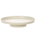 Floristik24 Dekotablett Metall 30 cm Beige Runde Form für Wohnraum