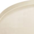Runder Dekoteller aus Metall beige 40 cm mit 20 cm hohem Fuß | Floristik24.at