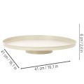 Dekoplatte Metall rund beige 41 cm für Innenbereich | Floristik24.at