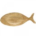 Floristik24 Deko Tablett Holz Fisch Holztablett Holzteller 30x3x12cm