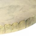Metallteller zum Dekorieren, Tischdeko, Kerzentablett rund Golden Antik-Optik Ø7,5/10/12/15/18cm H2cm 5er-Set | Floristik24.at