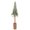Floristik24 Künstlicher Tannenbaum 60cm gefrostet mit Holzsockel winterliche Dekoration