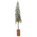 Floristik24 Künstlicher Tannenbaum 90 cm Gefrostet mit Holzsockel für Innen