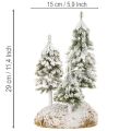 Künstliche Schneetannen 29cm auf Styroporunterlage mit Moos für Tisch- und Weihnachtsdekoration | Floristik24.at