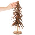 Tannenbaum aus Weidenzweigen auf Holzsockel 48 cm natur | Floristik24.at